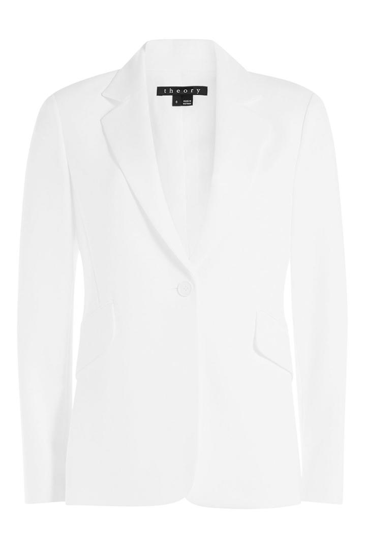Theory Theory One Button Blazer In Admiral Crepe - None