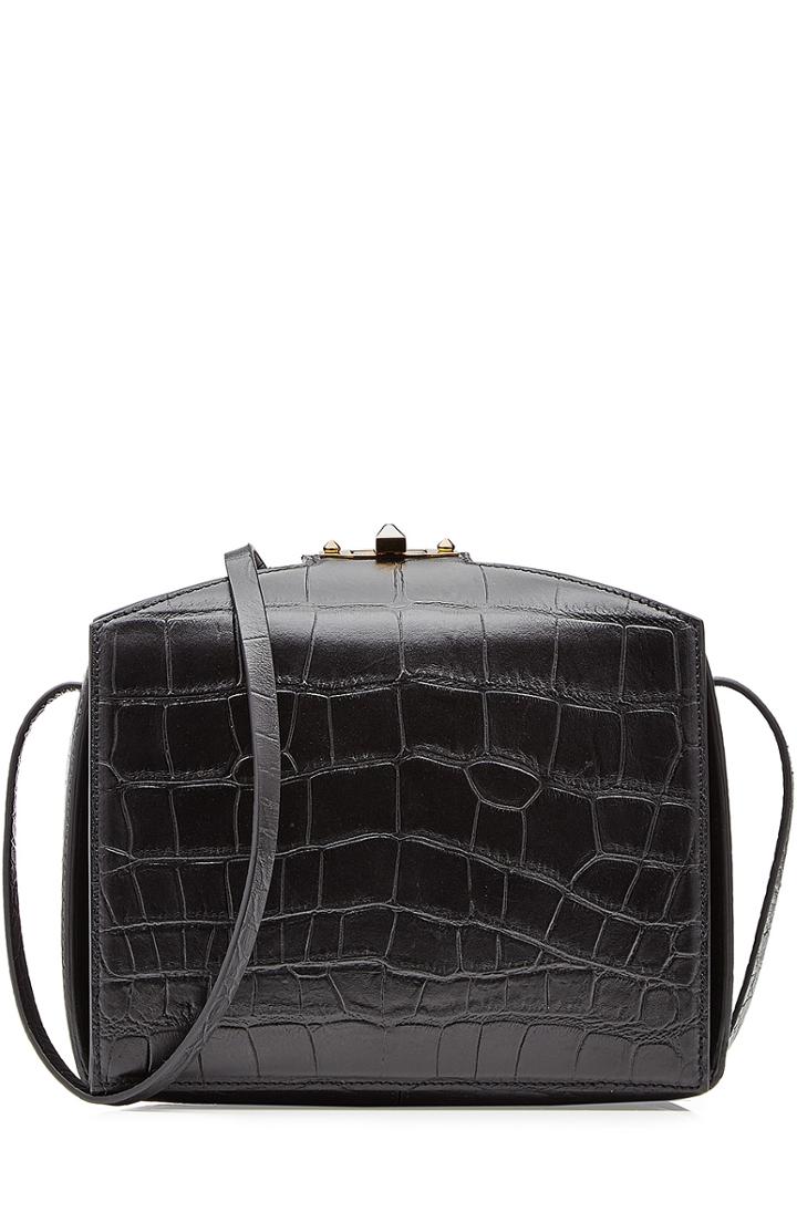 Alexander Mcqueen Embossed Leather Shoulder Bag