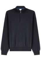 Brioni Brioni Wool Turtleneck Pullover With Zipper - Blue