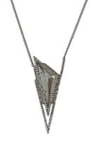 Alexis Bittar Alexis Bittar Pendant Necklace With Crystals - Silver