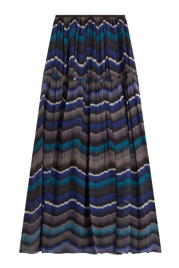 Diane Von Furstenberg Diane Von Furstenberg Printed Silk Skirt - Blue