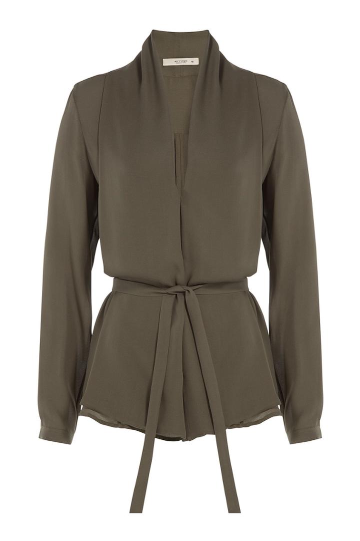 Etro Etro Belted Silk Top