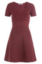 T By Alexander Wang T By Alexander Wang Dress With Banded Waist - Red