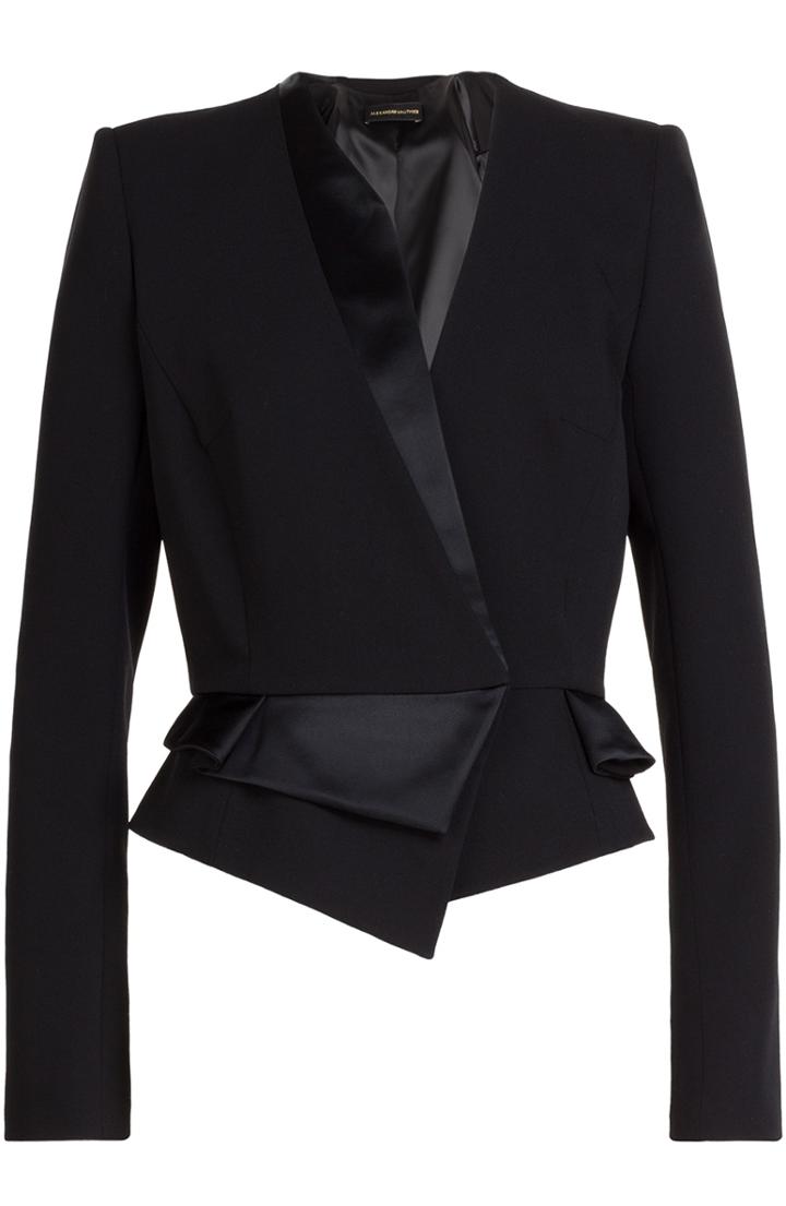 Alexandre Vauthier Wool Blazer With Satin