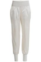 Donna Karan New York Donna Karan New York Cotton-silk Harem Pants With Ribbed Waistband - Grey