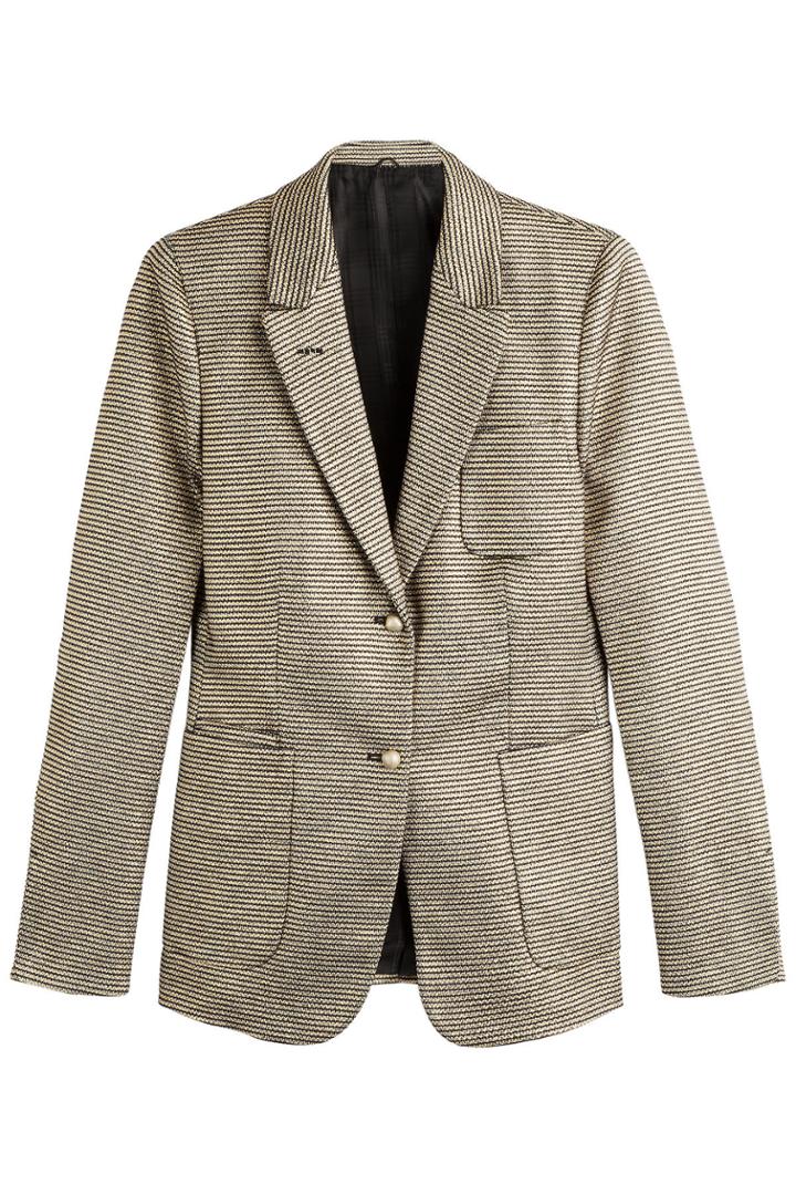 Agnona Agnona Striped Cotton-silk Blazer - None