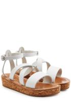 K.jacques K.jacques Leather Sandals With Espadrille Wedge
