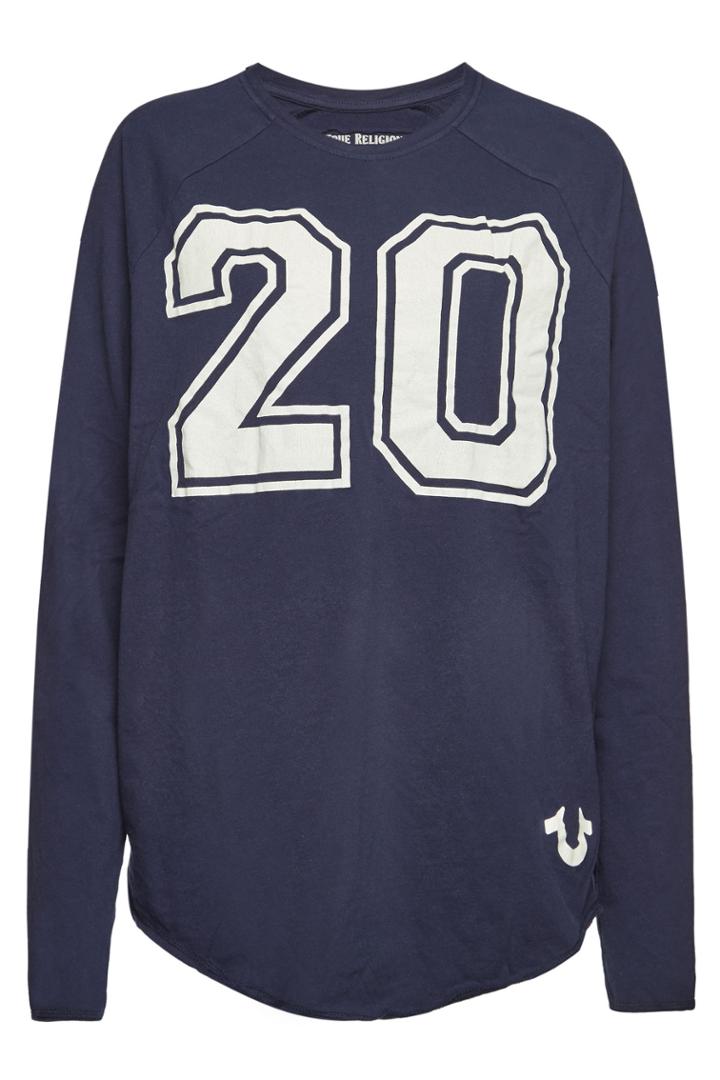 True Religion True Religion Printed Long Sleeved Cotton Top