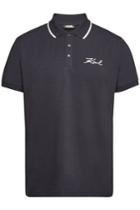 Karl Lagerfeld Karl Lagerfeld Embroidered Cotton Polo T-shirt