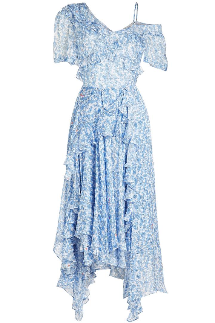 Preen By Thornton Bregazzi Preen By Thornton Bregazzi Gwen Printed Silk Chiffon Dress
