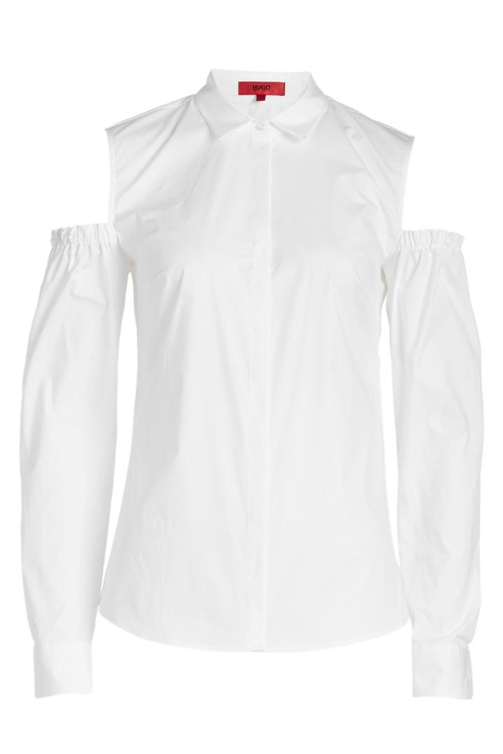 Hugo Hugo Emba Cold Shoulder Cotton Blouse
