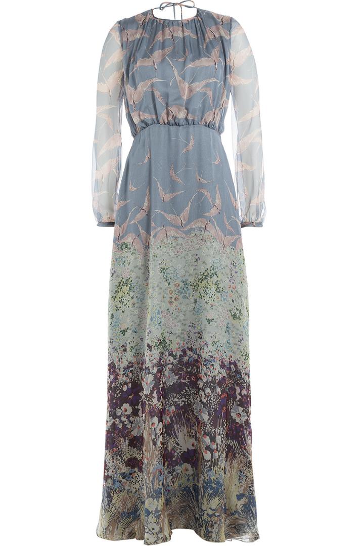 Valentino Valentino Printed Silk Maxi Dress - Multicolored