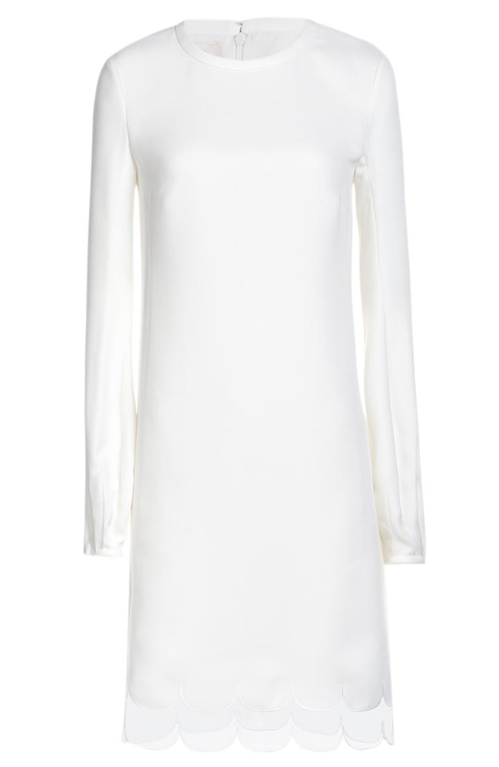 Giambattista Valli Cady Dress With Scalloped Hem