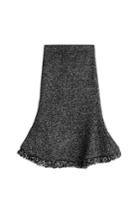Alexander Mcqueen Alexander Mcqueen Flared Skirt With Wool And Cashmere - Grey
