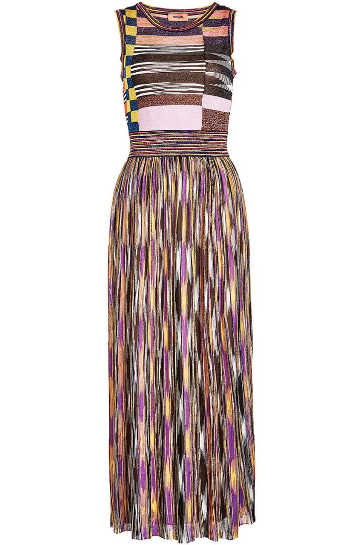 Missoni Missoni Printed Midi Dress With Metallic Thread