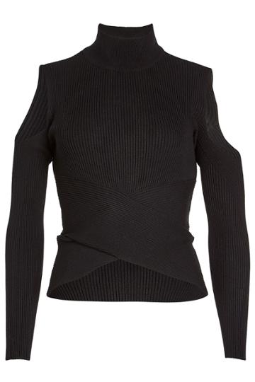 Knitss Knitss Turtleneck Pullover With Cold-shoulders