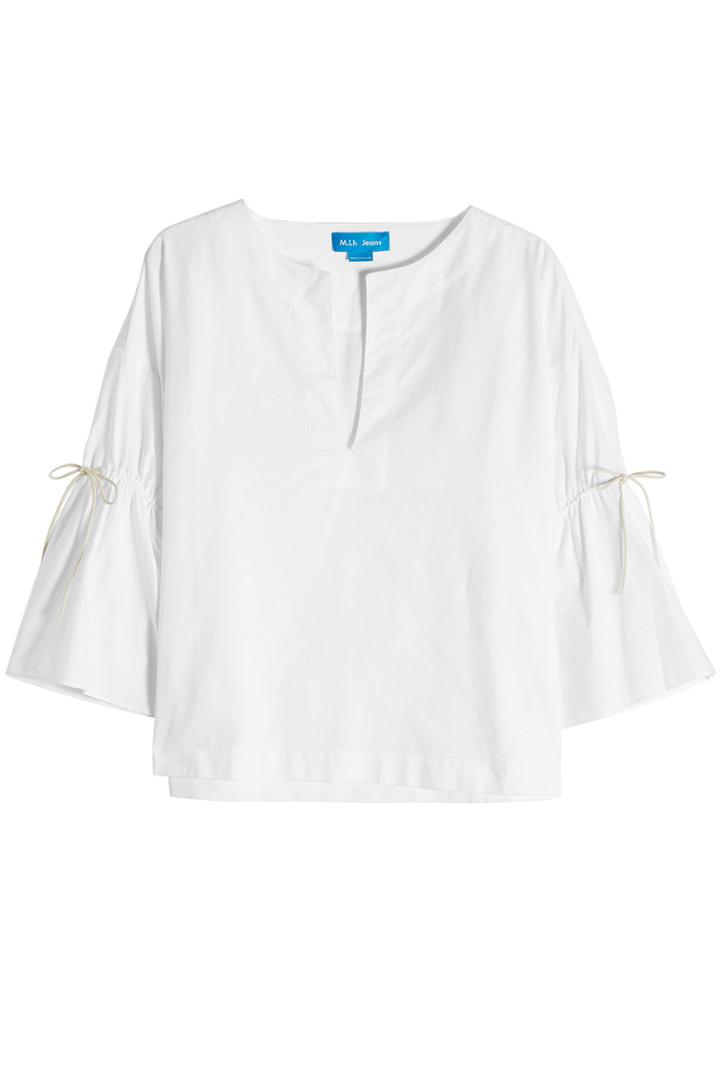 M I H M I H Cotton Blouse With Cropped Sleeves