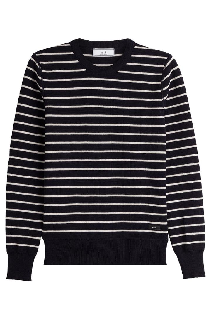 Ami Ami Striped Wool Pullover