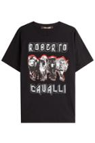 Roberto Cavalli Roberto Cavalli Printed Cotton T-shirt - Black