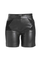 Karl Lagerfeld Karl Lagerfeld Leather Shorts With Suede