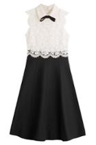 Valentino Valentino Wool-silk Dress With Lace