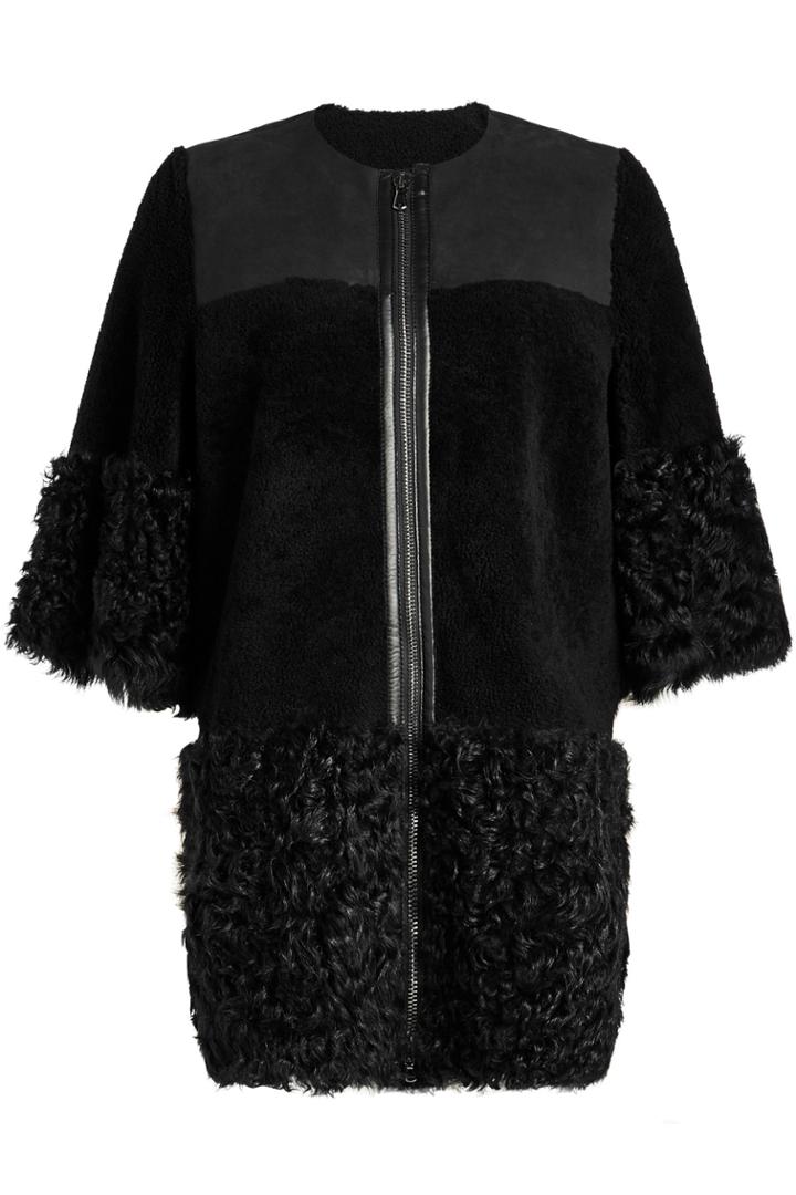Red Valentino Red Valentino Lambskin Coat With Shearling
