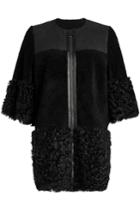 Red Valentino Red Valentino Lambskin Coat With Shearling