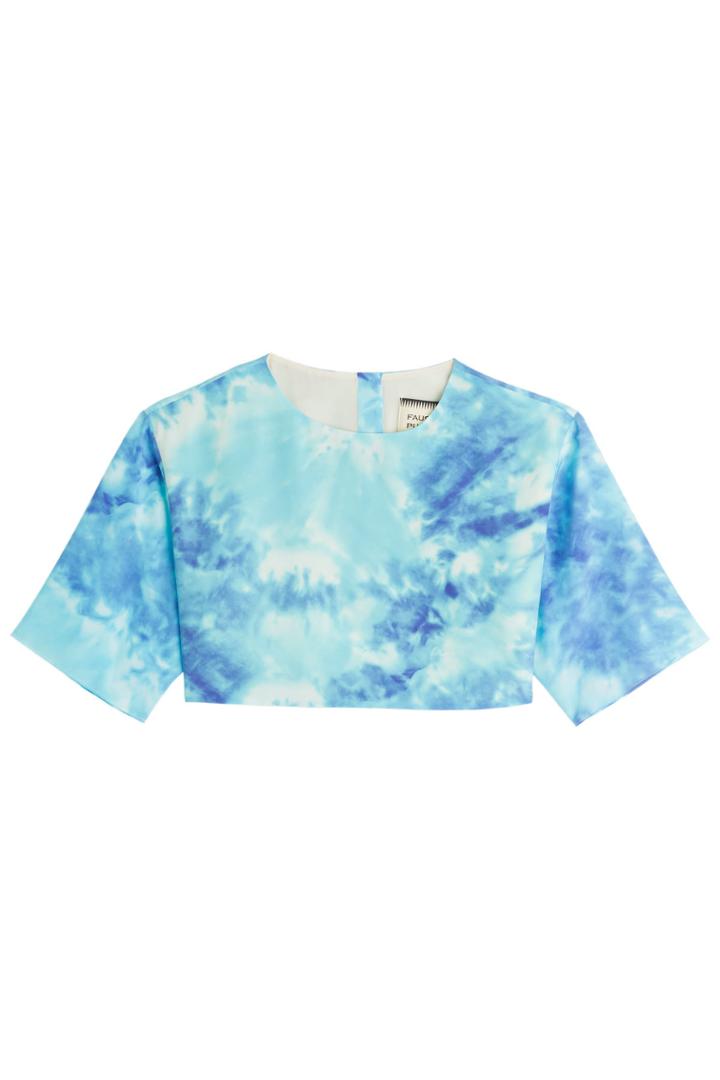 Fausto Puglisi Fausto Puglisi Tie-dye Print Silk Top - Multicolored
