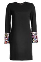 Victoria Victoria Beckham Victoria Victoria Beckham Crepe Dress With Sequin-embellished Cuffs