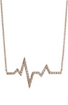 Diane Kordas Heartbeat 18kt Rose Gold Necklace With White Diamonds