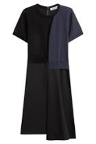 Jil Sander Jil Sander Wool-jersey Colorblock Dress - Black