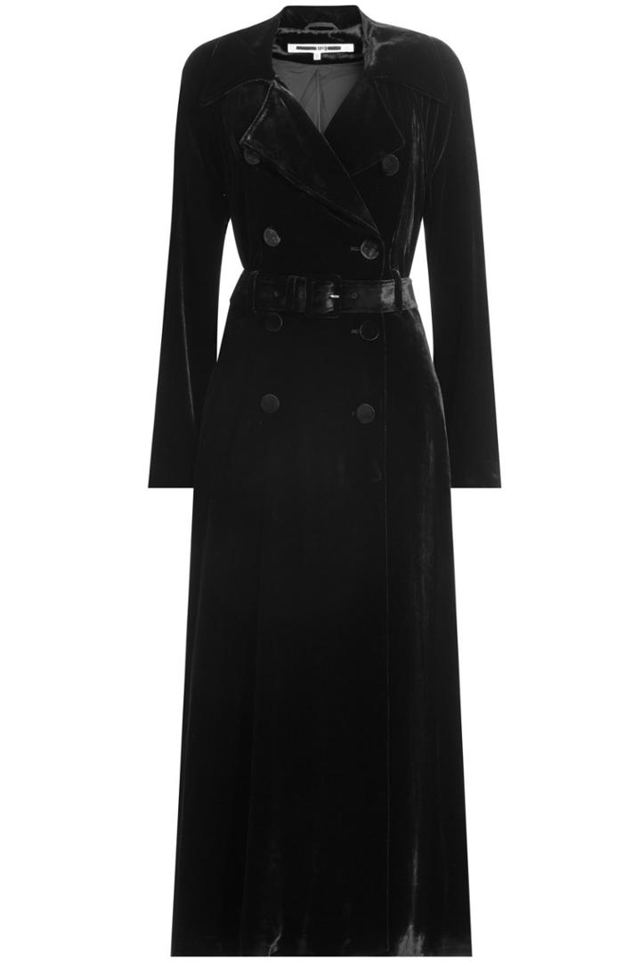 Mcq Alexander Mcqueen Mcq Alexander Mcqueen Velvet Coat With Silk - Black