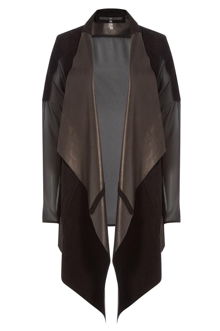 Sly010 Sly010 Suede And Leather Jacket With Sheer Back - Black