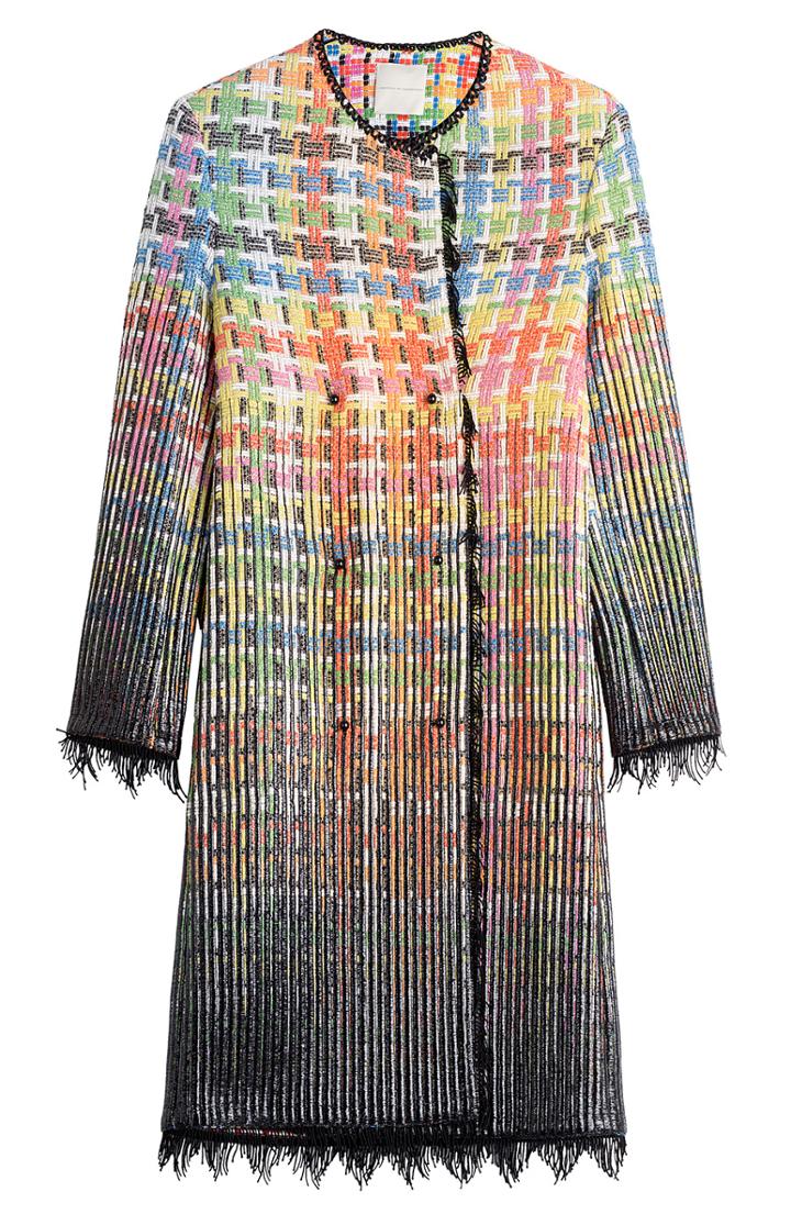 Marco De Vincenzo Cotton Coat With Metallic Thread