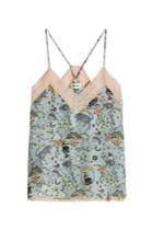 Zadig & Voltaire Zadig & Voltaire Printed Crepe Cami With Lace Hem