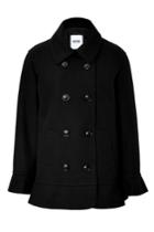 Moschino Cheap And Chic Moschino Cheap And Chic Wool Blend Ruffle Trim Jacket - Black