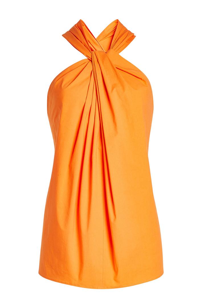 Emilio Pucci Emilio Pucci Cotton Halter Top - Orange