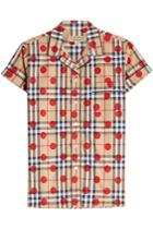 Burberry Burberry Mallard Dot Checked Cotton Shirt