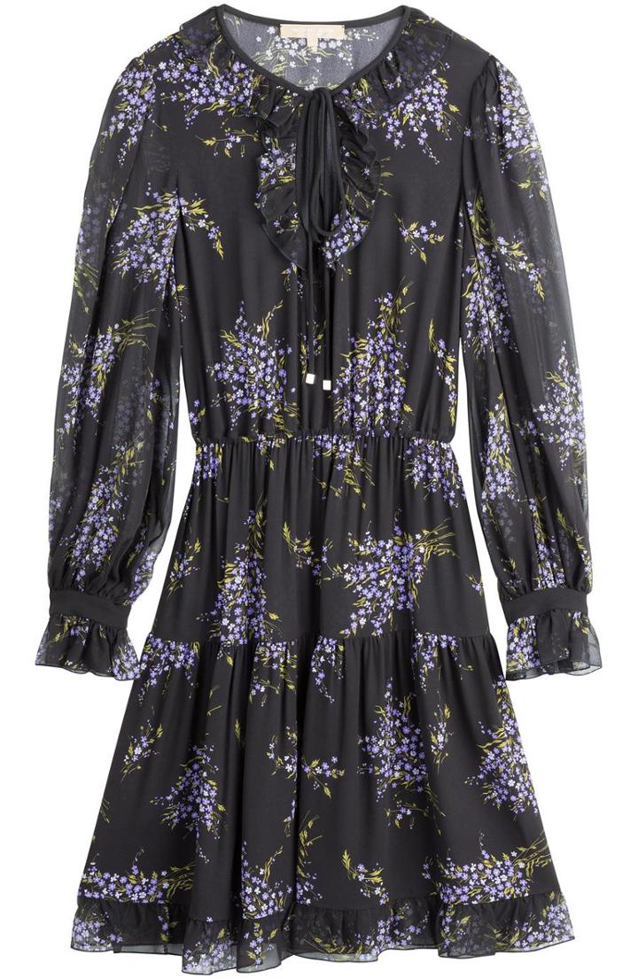 Michael Kors Silk Chiffon Printed Dress