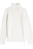 Karl Lagerfeld Karl Lagerfeld Lace-up Turtleneck With Wool And Cashmere