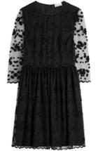 Red Valentino Embroidered Dress With Tulle