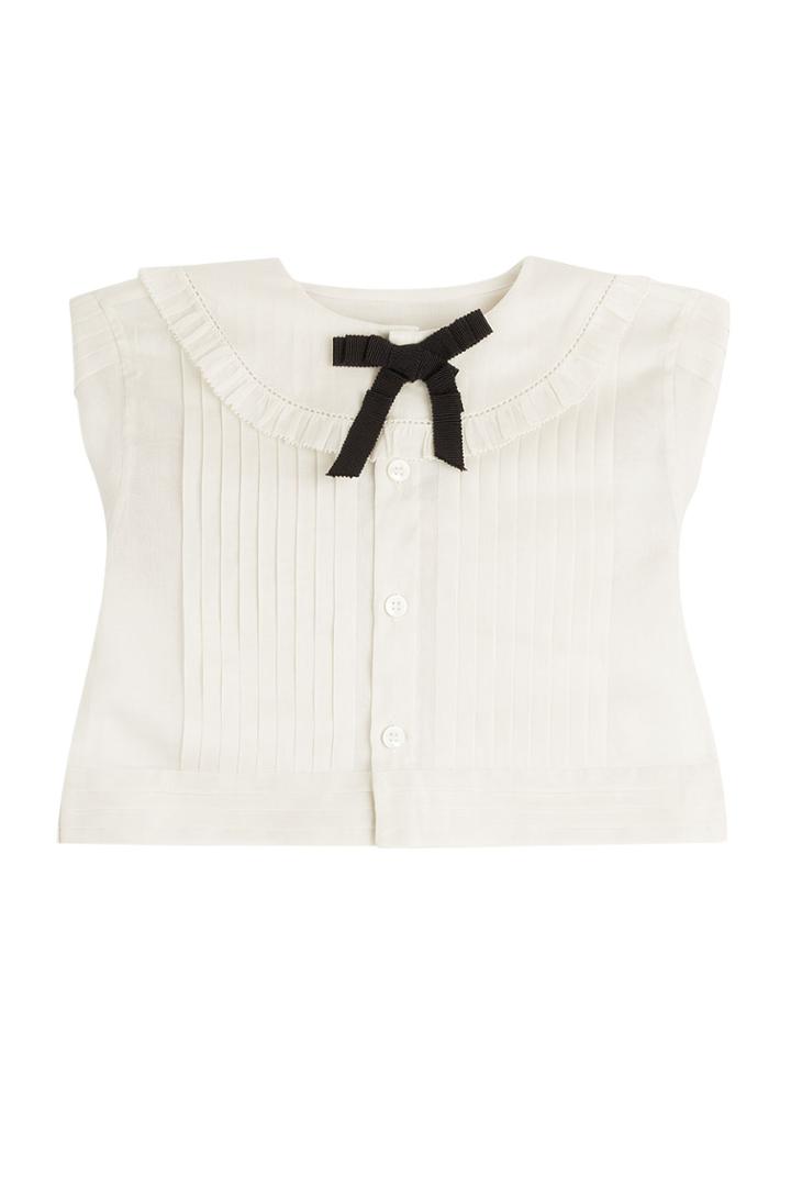 Maison Margiela Maison Margiela Cropped Cotton Blouse - White
