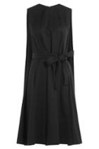 Nobi Talai Nobi Talai Wool Sleeveless Cape Dress - Black