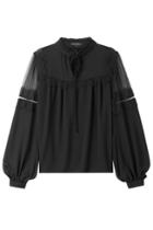 Tara Jarmon Tara Jarmon Blouse With Sheer Top - Black