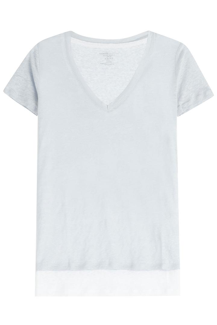 Majestic Majestic Layered Linen T-shirt