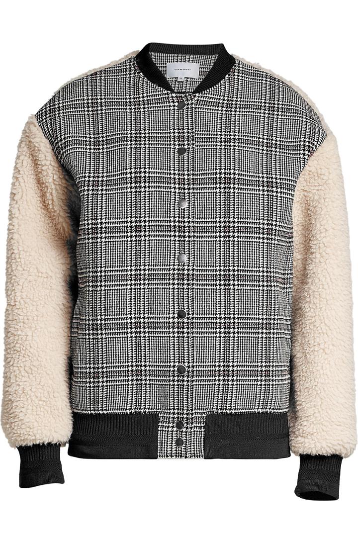 Carven Carven Printed Jacket With Textured Sleeves