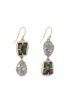 Alexis Bittar Alexis Bittar 10kt Gold Earrings With Green Amethyst, Pyrite And Crystals