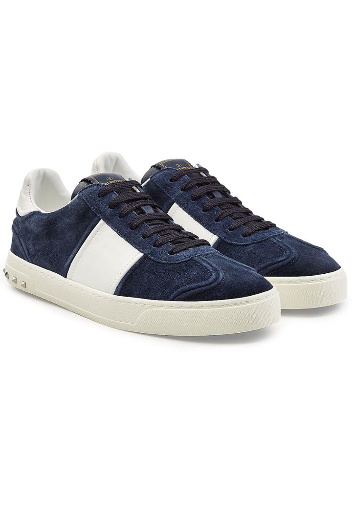 Valentino Valentino Gazelle Suede Sneakers With Rockstuds