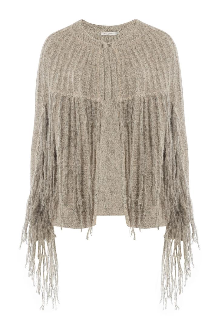 Mes Demoiselles Mes Demoiselles Cape Cardigan With Alpaca - Grey