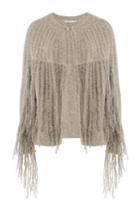 Mes Demoiselles Mes Demoiselles Cape Cardigan With Alpaca - Grey